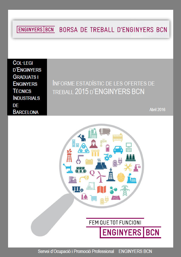 Informe estadístic de les ofertes de treball 2015 d’ENGINYERS BCN